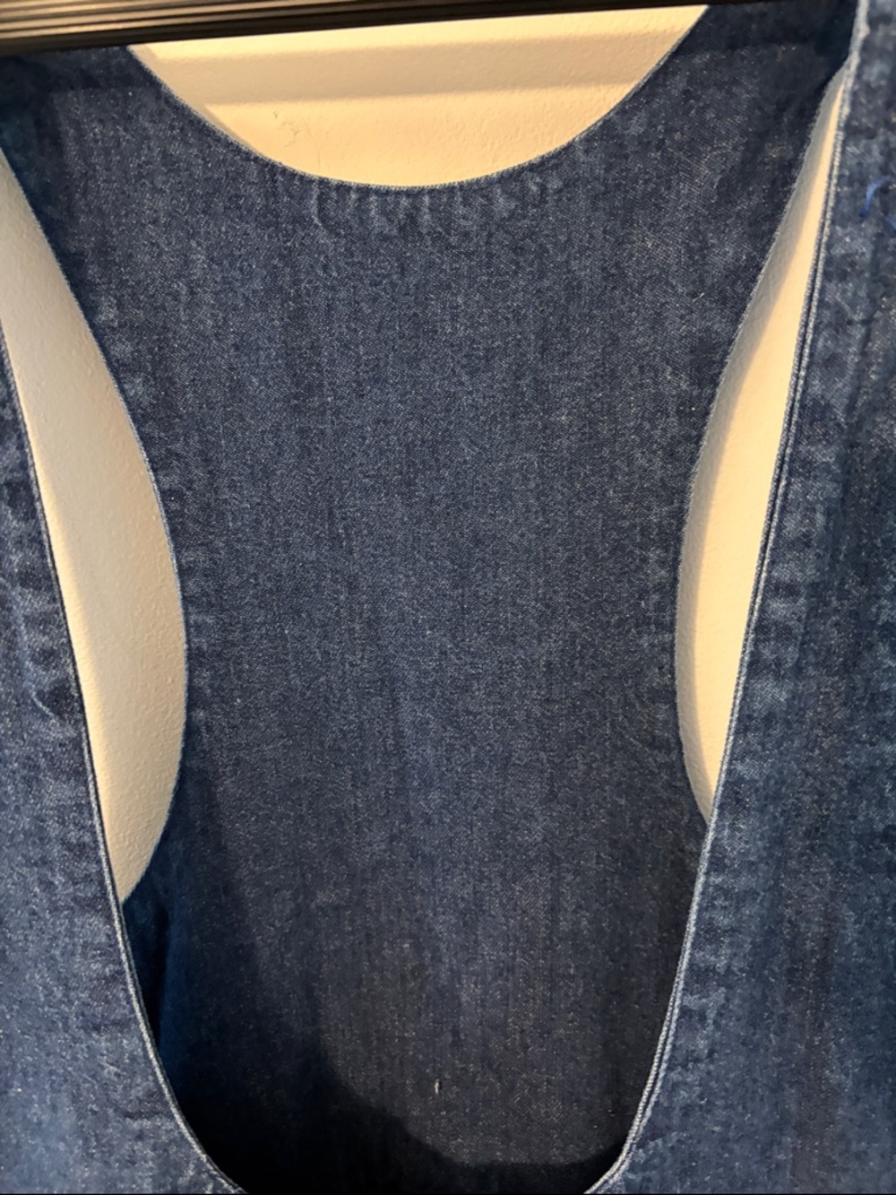 VINTAGE + UNIQUE Rabbit Rabbit Rabbit Indigo Denim Pinafore Midi Dress - Picture 4 of 7